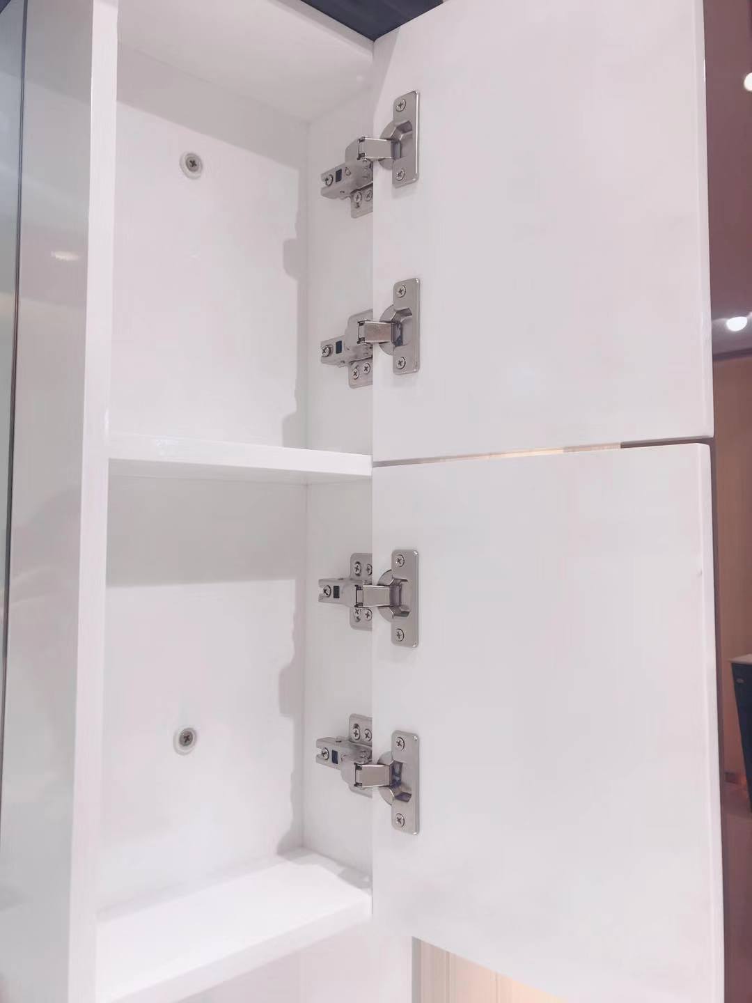 Hot Sale Floor Standing Finger Pull Bathroom Vanity Ready Made Cheap Modern Pvc Bathroom Cabinet