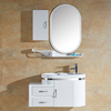 Modern Luxury White Bathroom Vanity Cabinet With Sink Floor Mounted Corner PVC Bathroom Vanities
