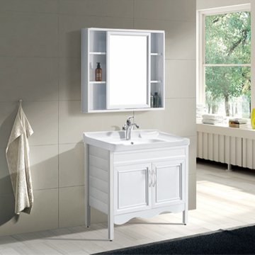 Wholesale China Factory Cheap Price Custom Made 36"luxury Pvc Hotel Cheap Modern Bathroom Vanity Cabinet with Sink