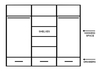 Wardrobe Storage Cabinet Closet Bedroom Furniture Customized Glass Sliding Door Wardrobe