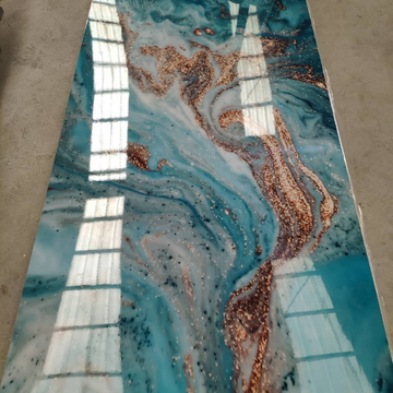 High Glossy 2mm 3mm 4*8ft 1220x2440mm Waterproof Decor Pvc Sheet Alternative UV Marble Sheet Pvc Wall Panel 3D Pvc Marble Sheet
