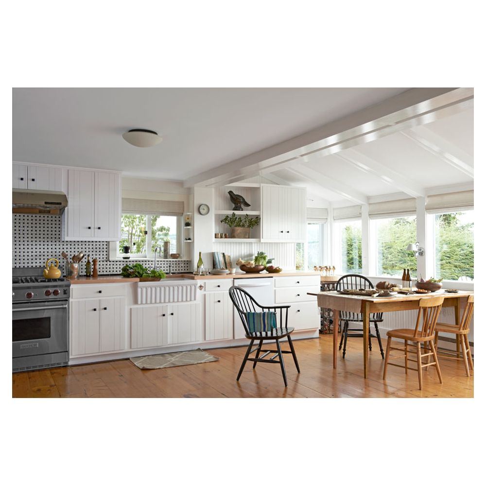Country Style Modular White China PVC Kitchen Cabinets Factory