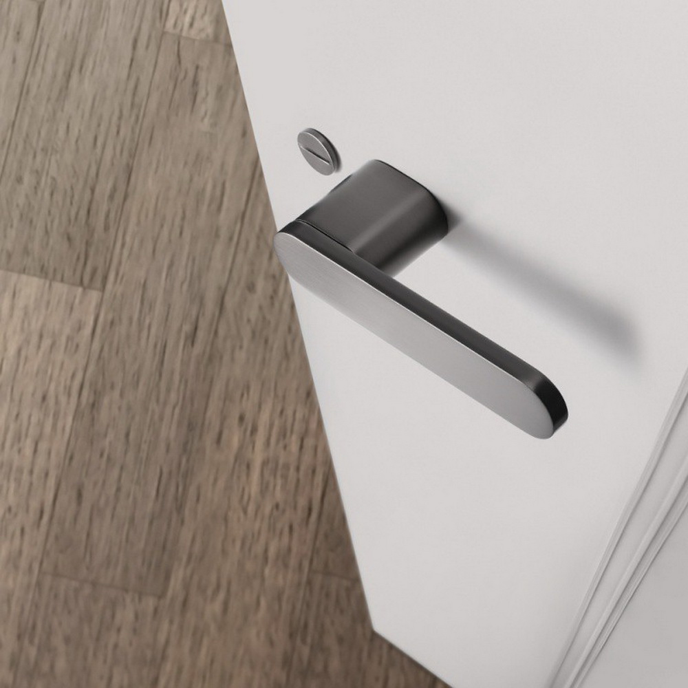 Bedroom Bathroom Privacy Brushed Gold Interior Magnetic Door Lock with Door Lever Handle