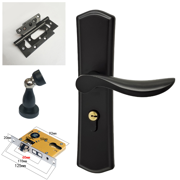 Security Cylindrical Knob Door Lock Lever Handle Stainless Steel Door Key in Lever Entry Door Handle Lock Lever Set