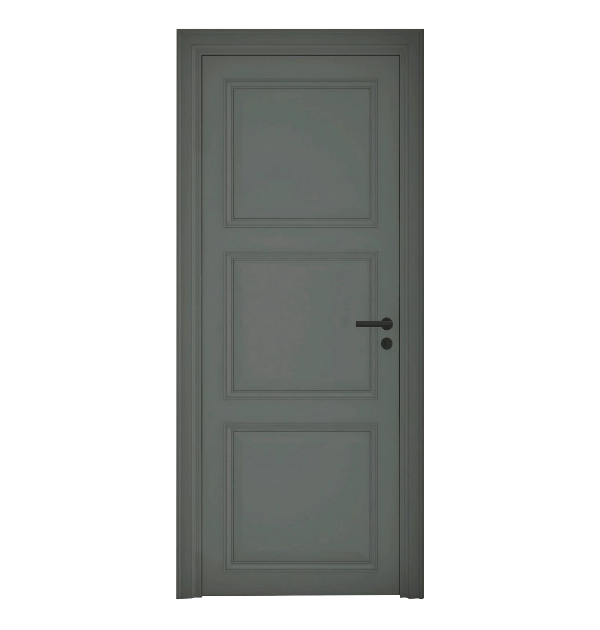 European Luxury House Front Modern Pivot Doors with Long Handle Wooden Entrance Door Modern Villa Main Door