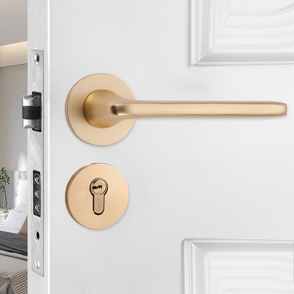  Customization Interior Door Handles Luxury Lock For Wooden Main Door ﻿