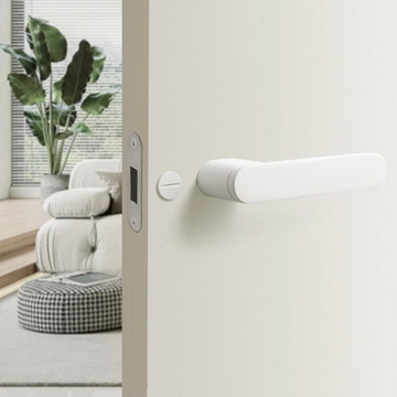 Bedroom Bathroom Privacy Brushed Gold Interior Magnetic Door Lock with Door Lever Handle