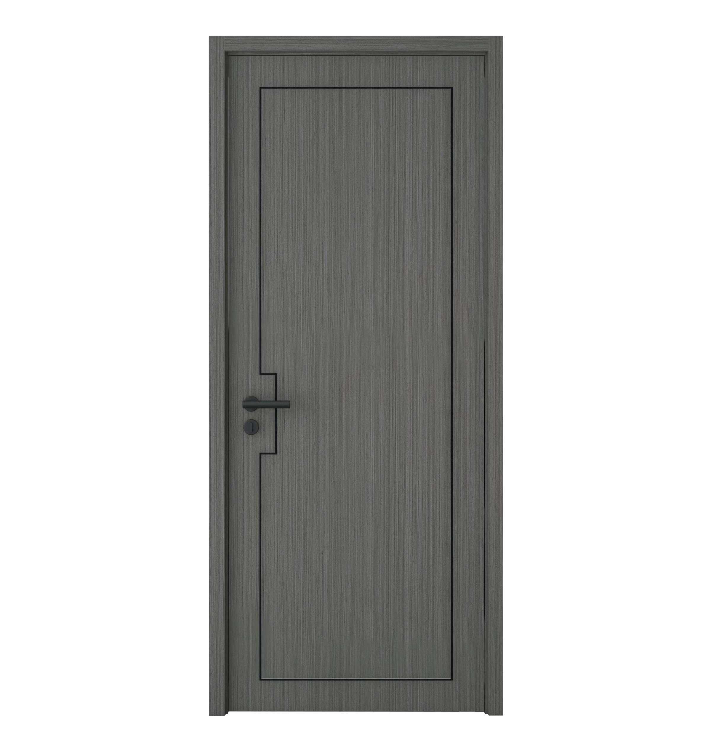 Simple Superior Quality Luxury Design Bathroom Entry Wooden PVC Finish Door ﻿